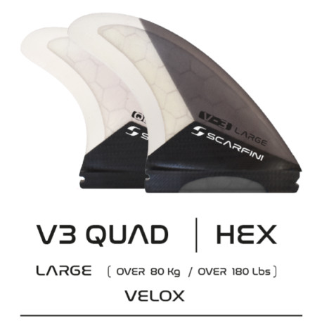 FUTURES - VELOX CARBON BASE QUAD FIN SET LARGE