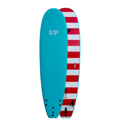 SOFTBOARD BIG UP - 8´0 - AQUAMARINE STRIPE RED