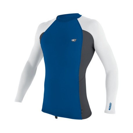 PREMIUM SKINS RASHGUARD L/S DEEPSEA/GRAPH/WHT