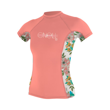 GIRLS PREMIUM SKINS S/S RASH GUARD DESFLWR/CARAFLOR/DESFLWR