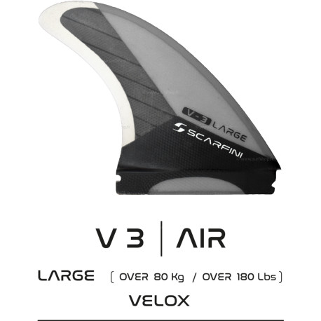 THRUSTER VELOX AIR-CARBON FIBERGLASS FIN V3 FUTURE LARGE