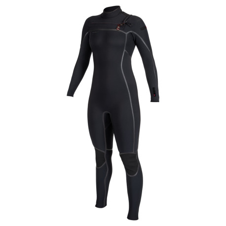 Women Hyperfreak 5/4mm Chest Zip Black