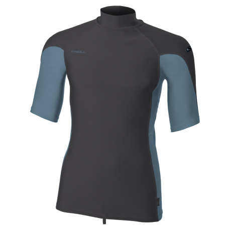 Hyperfreak Skins S/S Turtleneck Rash Guard - TEMPEREDSTEEL/BLUEFUSION