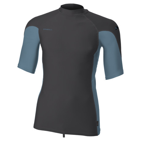 Hyperfreak Skins S/S Rash Guard - TEMPEREDSTEEL/BLUEFUSION