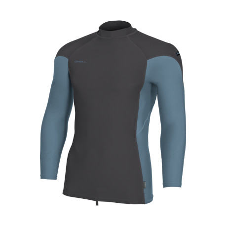 Hyperfreak Skins L/S Rash Guard - TEMPEREDSTEEL/BLUEFUSION