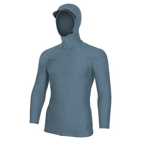Hyperfreak Skins L/S Rash Guard W/Hood - Bluefusion