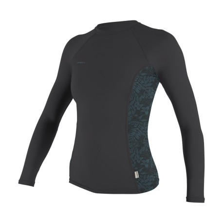 Wms Hyperfreak Skins L/S Rash Guard - Tempered Steel
