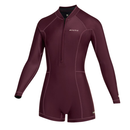 Lunar Longarm Shorty 2/2mm Fzip Women - Oxblood Red