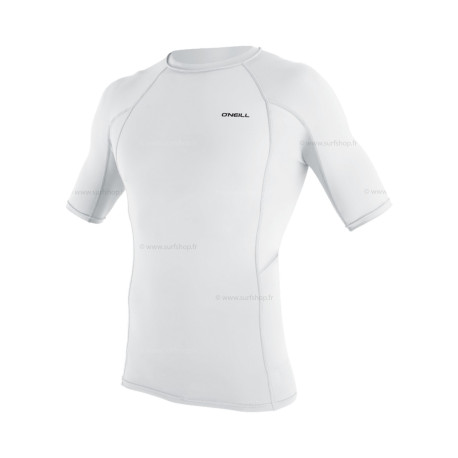 Basic Skins S/S Rash Guard - WHITE