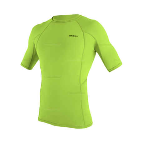 Basic Skins S/S Rash Guard - LIME
