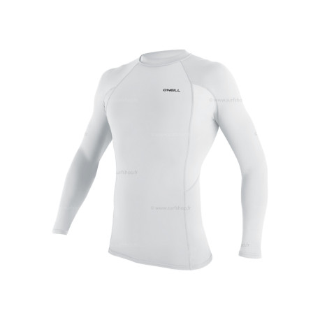 Basic Skins L/S Rash Guard - WHITE