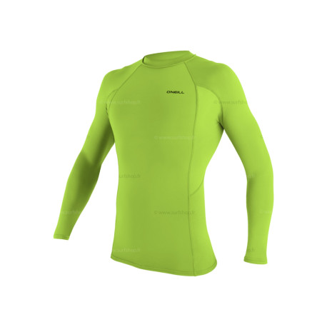 Basic Skins L/S Rash Guard - LIME
