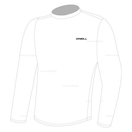 Basic Skins L/S Sun Shirt - WHITE