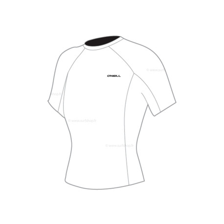 Wms Basic Skins S/S Rash Guard - White