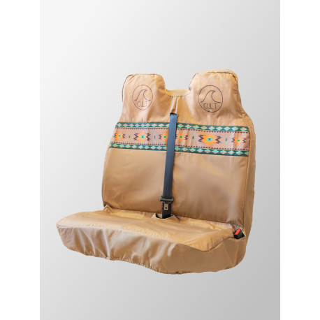 CULT DOUBLE FRONT SEAT COVER AZTEC BROWN