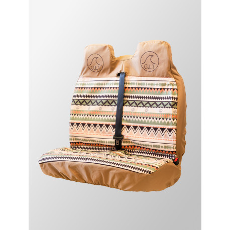 DOUBLE FRONT SEAT COVER INDI BROWN