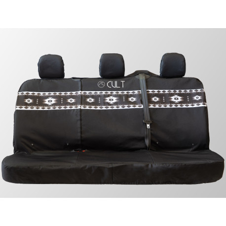 TRIPLE BACK SEAT COVER AZTEC BLACK