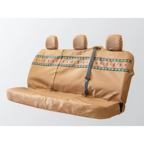 TRIPLE BACK SEAT COVER AZTEC BROWN
