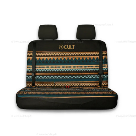 CALIFORNIA DOUBLE BACK SEAT COVER INDI BLACK