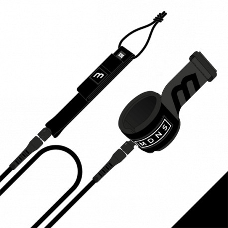 Long knee leash black 7mm