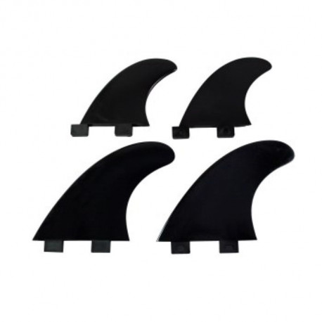 FCS Compatible Quad Fins Set - Black